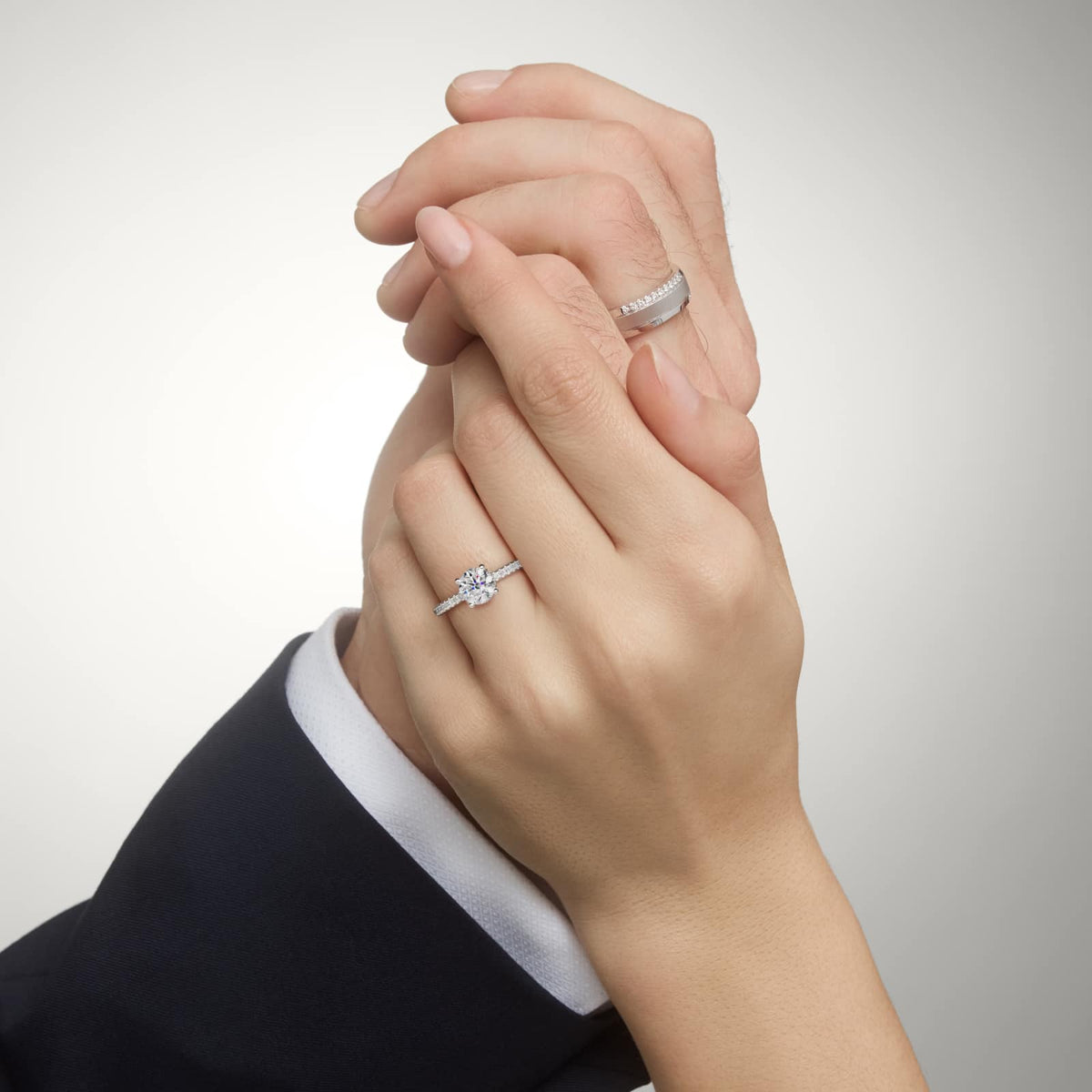 Petite Micropavé Hidden Halo Engagement Ring