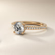 Petite Micropavé Hidden Halo Engagement Ring