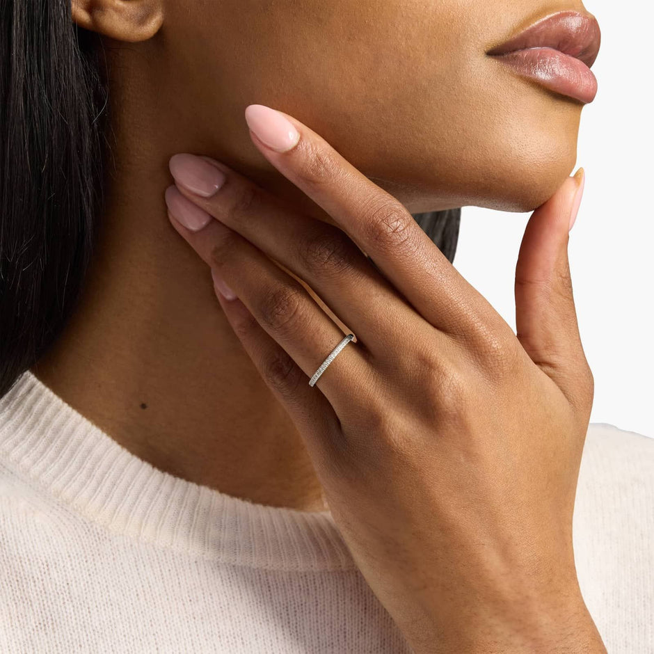 Petite Micropavé Diamond Ring