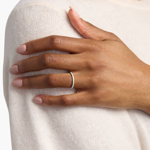 Petite Micropavé Diamond Ring