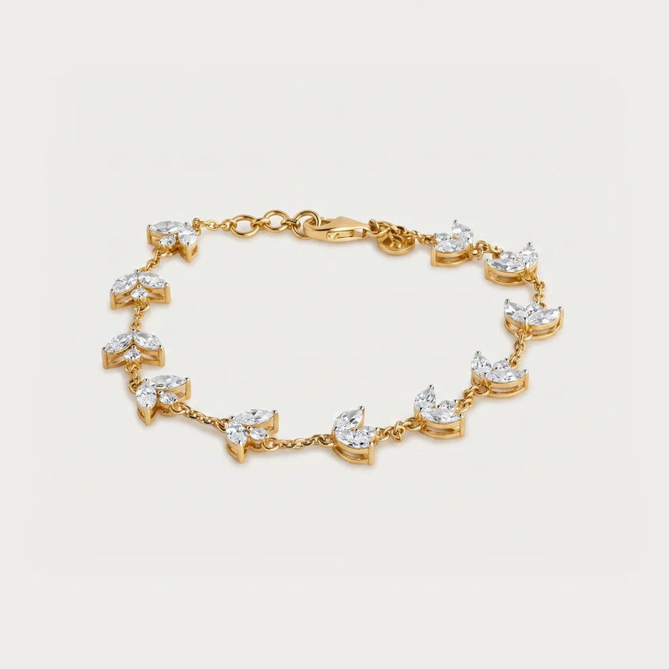 Celeste Marquise-Cut Lab-Grown Diamond Bracelet in 18K Yellow Gold