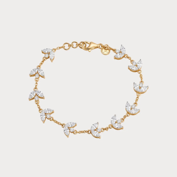 Celeste Marquise-Cut Lab-Grown Diamond Bracelet in 18K Yellow Gold