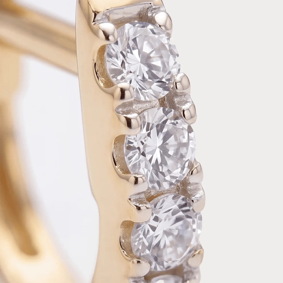 Echo Lab-Grown Diamond Hoop Earrings in 18K Yellow Gold