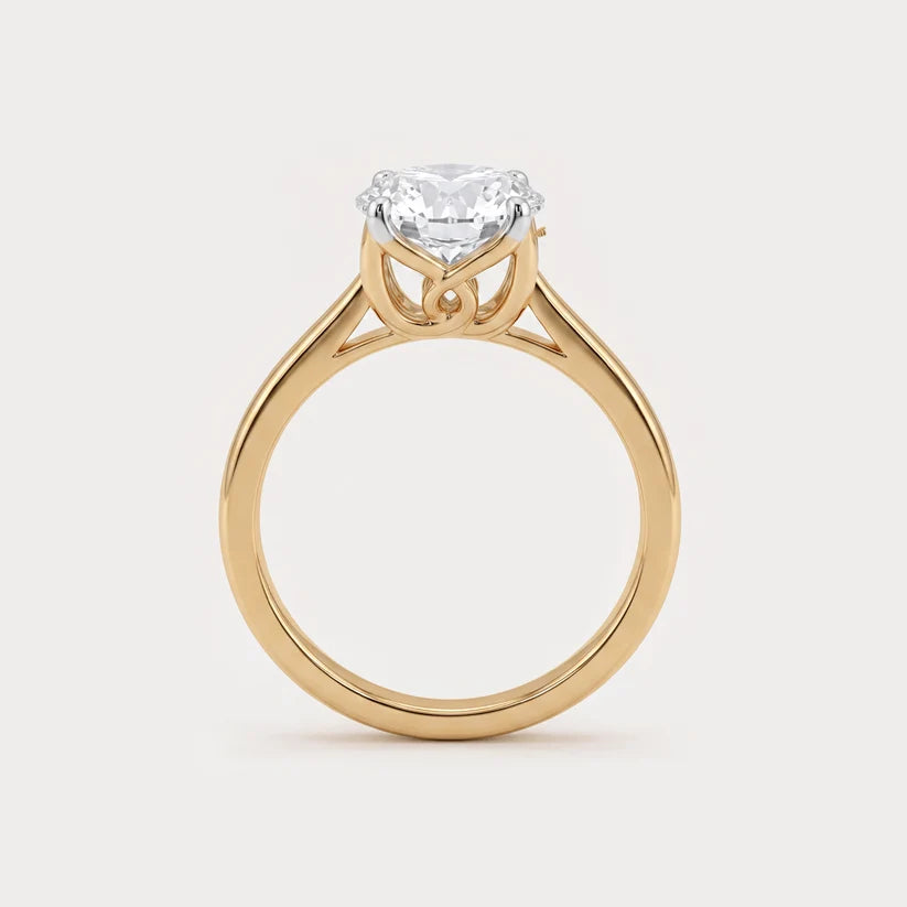 Treasured Solitaire Diamond Ring in 18K Yellow Gold