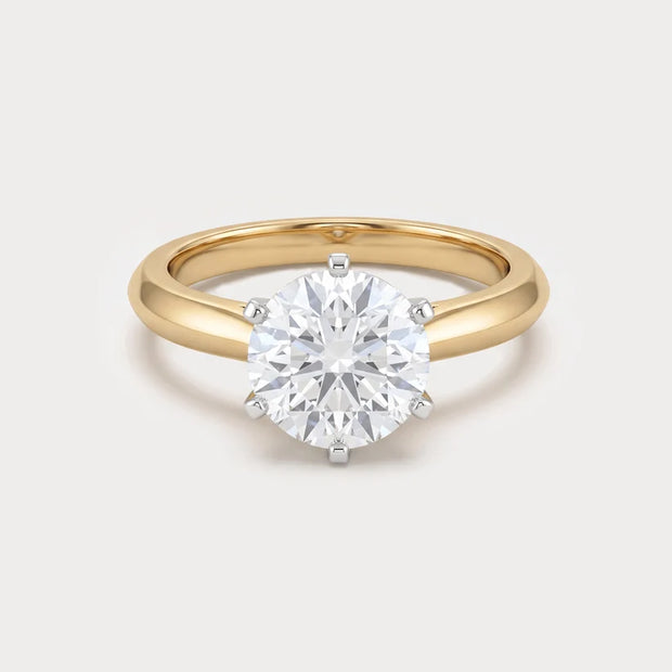 Tenerezza Solitaire Diamond Ring in 18K Yellow Gold