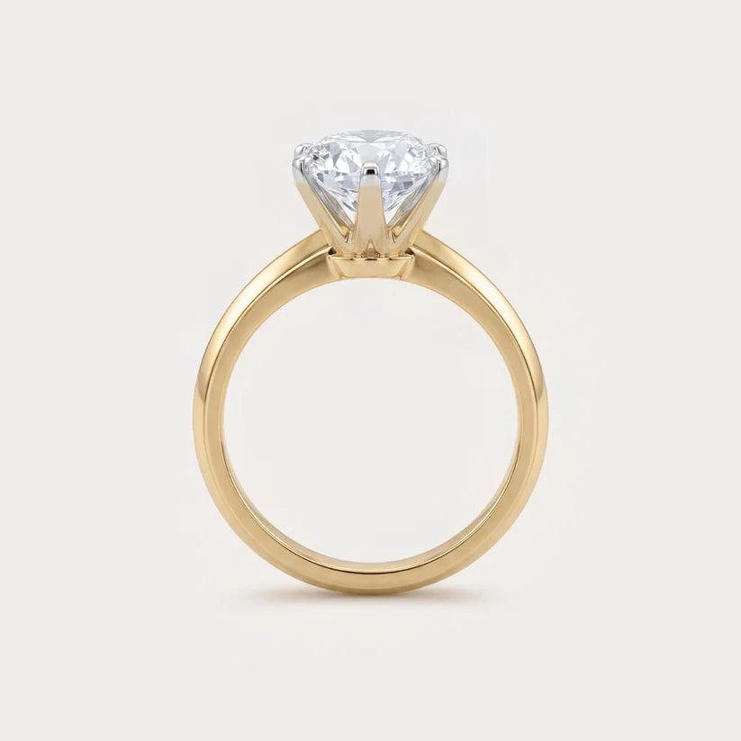Tenerezza Solitaire Diamond Ring in 18K Yellow Gold