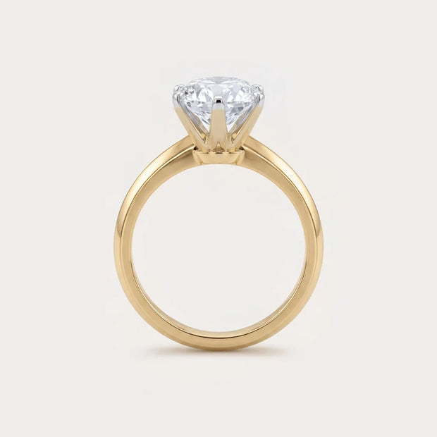 Tenerezza Solitaire Diamond Ring in 18K Yellow Gold