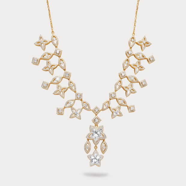 Orchid Stratosphere Lab-Grown Diamond Layered Necklace in 18K Yellow Gold