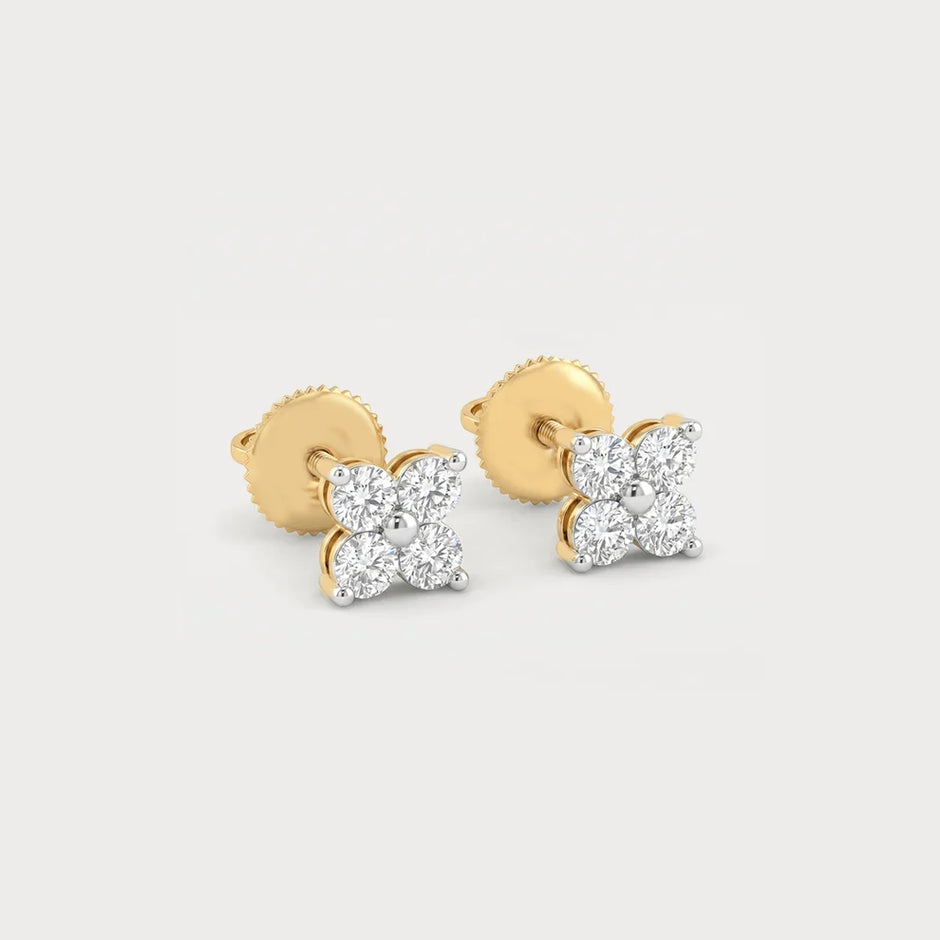 Equinox Lab-Grown Diamond Earrings in 18K Yellow Gold