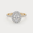 Oval Diamond Solitaire Ring in 18K Yellow Gold