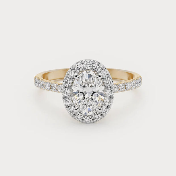 Oval Diamond Solitaire Ring in 18K Yellow Gold