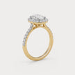 Oval Diamond Solitaire Ring in 18K Yellow Gold