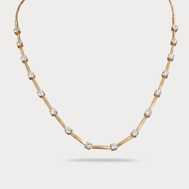 Polaris Station Lab-Grown Diamond Necklace in 18K Yellow Gold