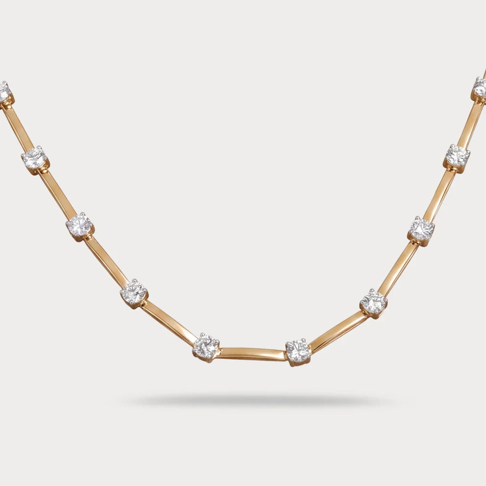 Polaris Station Lab-Grown Diamond Necklace in 18K Yellow Gold