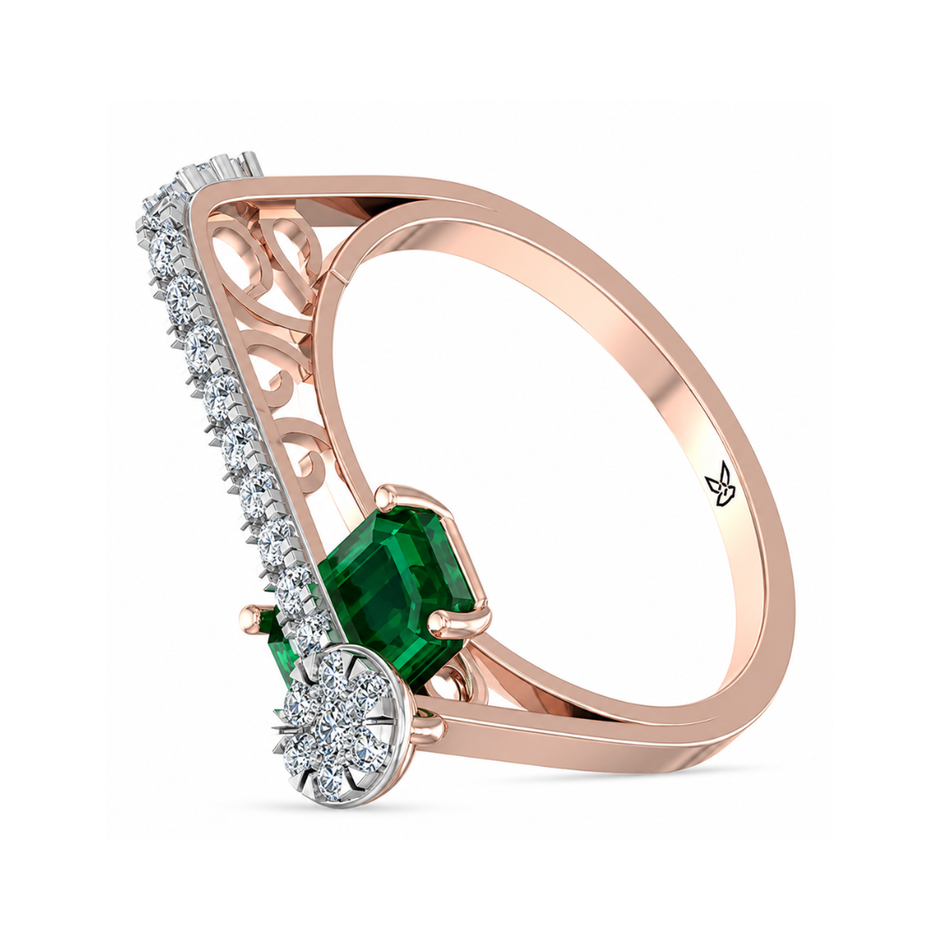 Emerald Axis Lab-Grown Diamond Ring
